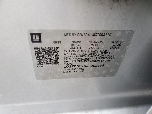 2018 CHEVROLET MALIBU LT - 1G1ZD5ST9JF293386