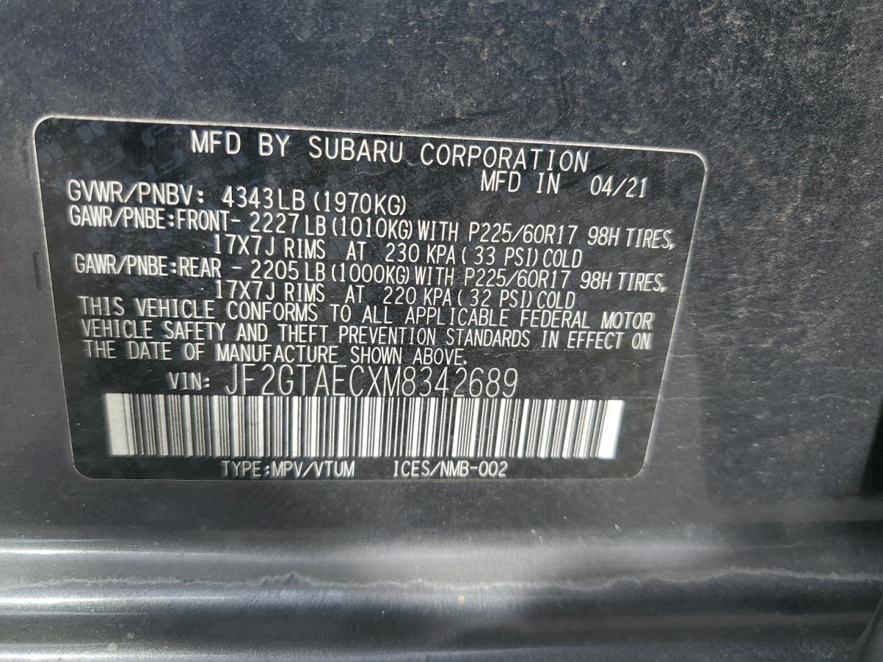 SUBARU CROSSTREK PREMIUM