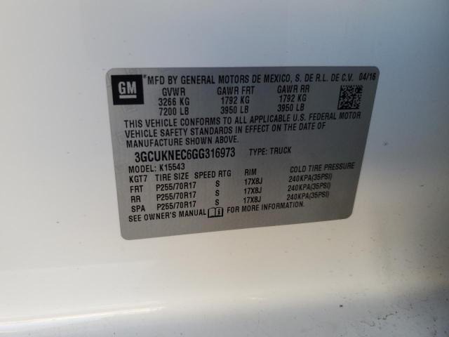 2016 CHEVROLET SILVERADO 3GCUKNEC6GG316973