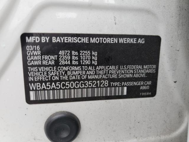 2016 BMW 528 I WBA5A5C50GG352128