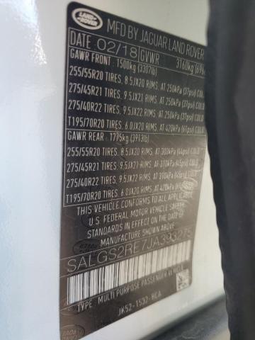 2018 LAND ROVER RANGE ROVE - SALGS2RE7JA393275