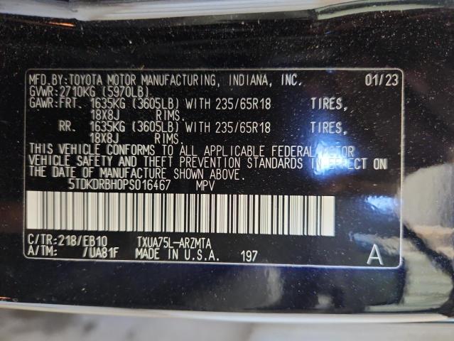 2023 TOYOTA HIGHLANDER L 5TDKDRBH0PS016467