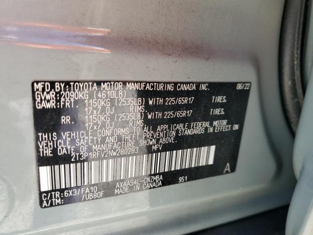 2022 TOYOTA RAV4 XLE #3309280615