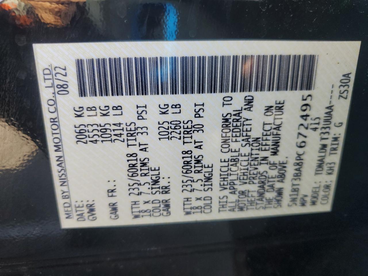 Lot #3302743018 2023 NISSAN ROGUE SV