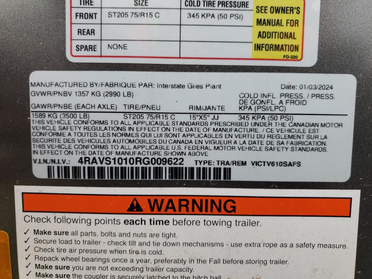 Lot #3265059912 2024 INTERSTATE UNKNOWN