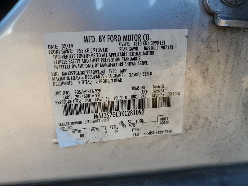 2019 FORD ECOSPORT S #3304660905