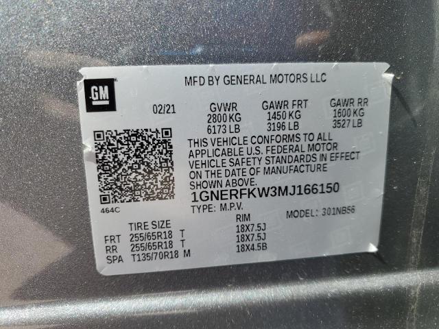 2021 CHEVROLET TRAVERSE L - 1GNERFKW3MJ166150