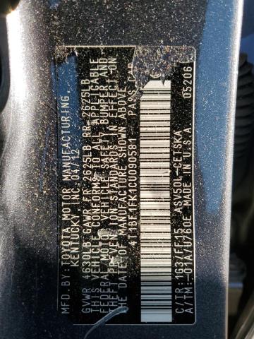 2012 TOYOTA CAMRY BASE - 4T1BF1FK1CU090581