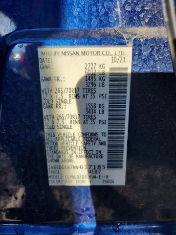 2022 NISSAN FRONTIER S - 1N6ED1EK7NN617185