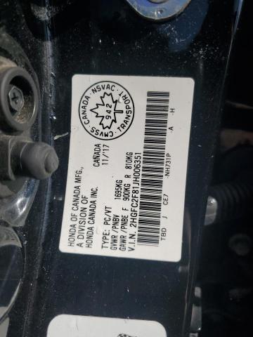 2018 HONDA CIVIC EX - 2HGFC2F81JH006351