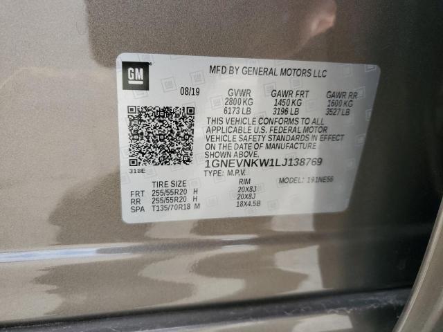 2020 CHEVROLET TRAVERSE H 1GNEVNKW1LJ138769