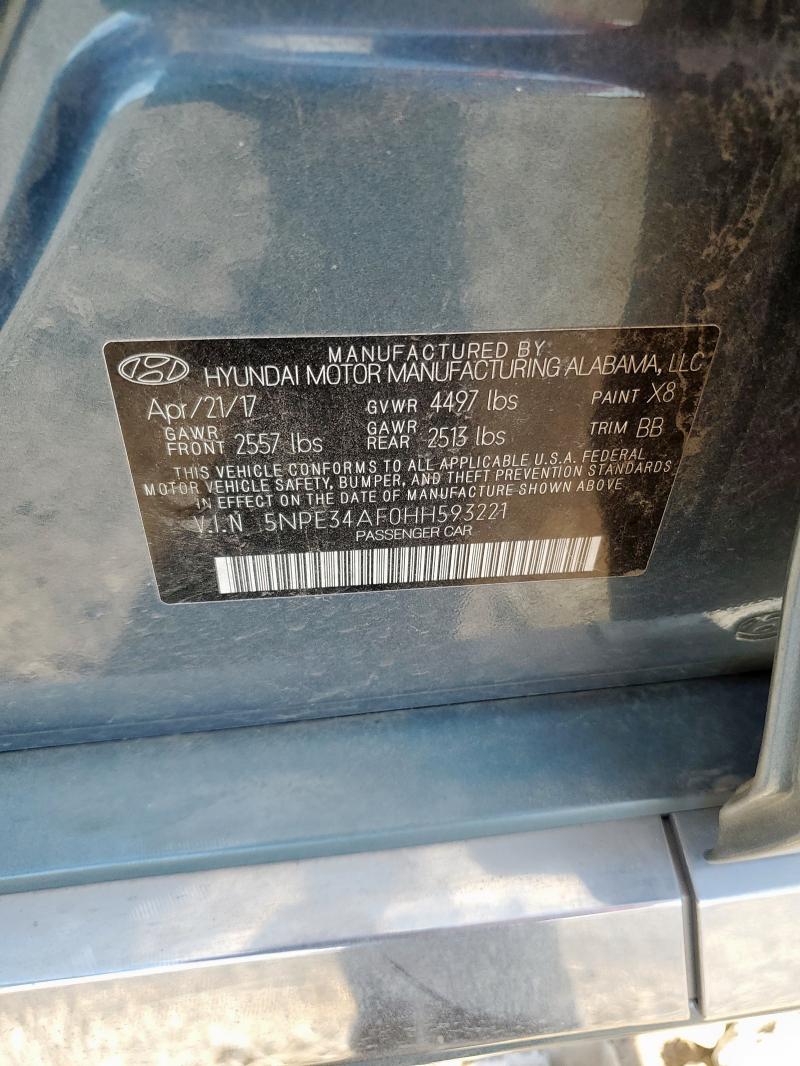 2017 HYUNDAI SONATA SPO 5NPE34AF0HH593221