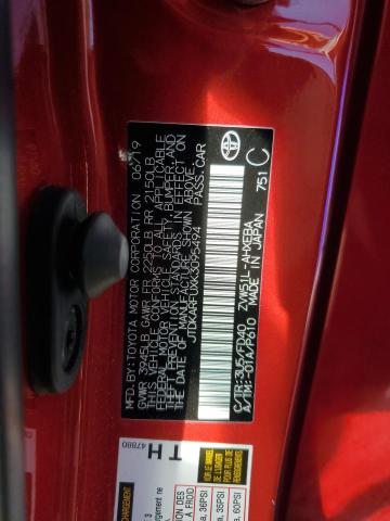 2019 TOYOTA PRIUS JTDKARFUXK3095494