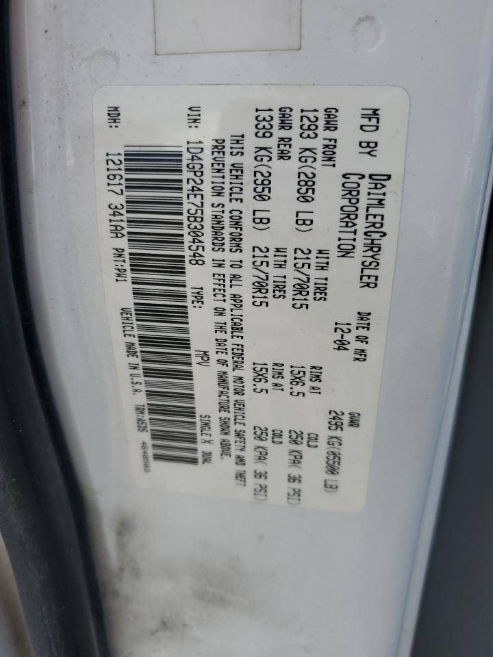 Lot #3277080165 2005 DODGE GRAND CARAVAN SE