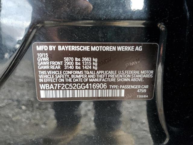 2016 BMW 750 XI WBA7F2C52GG416906