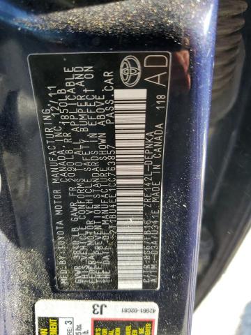 2012 TOYOTA COROLLA BASE - 2T1BU4EE1CC763857