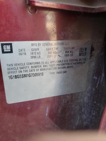 2016 CHEVROLET CRUZE PREM - 1G1BG5SM1G7305910