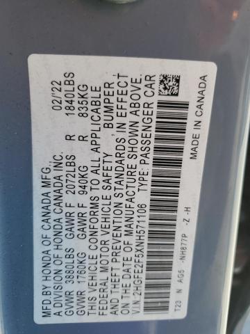 2022 HONDA CIVIC SPOR #3297236398