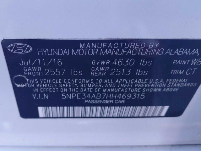 2017 HYUNDAI SONATA SPO 5NPE34AB7HH469315