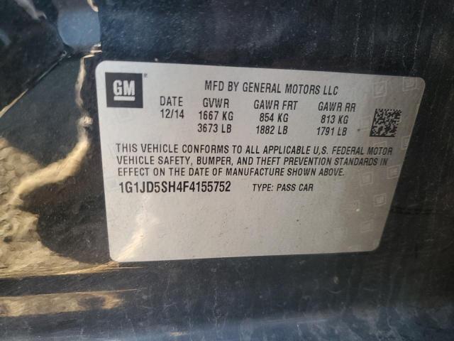 2015 CHEVROLET SONIC LT - 1G1JD5SH4F4155752