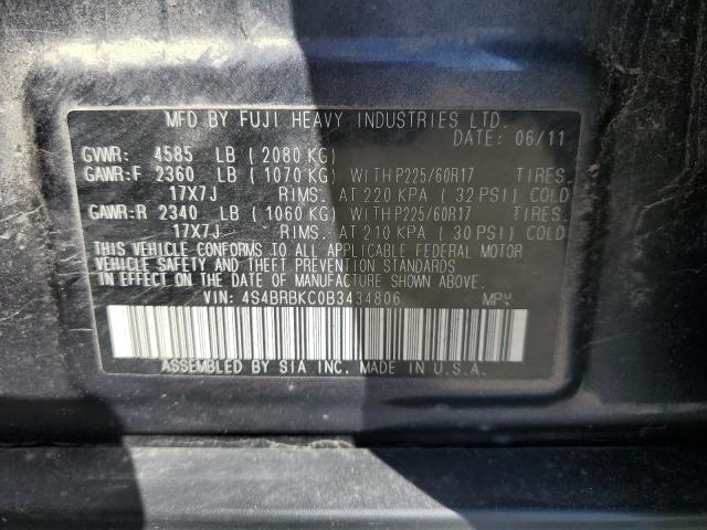 2011 SUBARU OUTBACK 2.5I LIMITED - 4S4BRBKC0B3434806