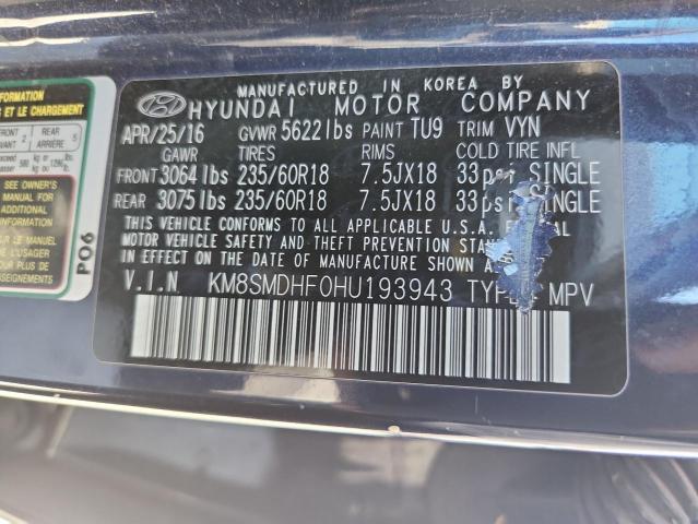 2017 HYUNDAI SANTA FE S - KM8SMDHF0HU193943