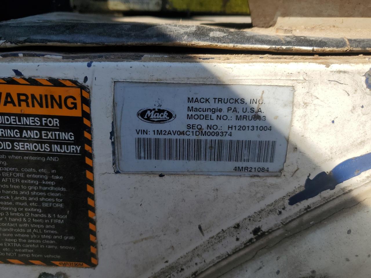 Lot #3273750350 2013 MACK UNKNOWN