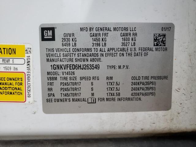 2017 CHEVROLET TRAVERSE L #3310319957