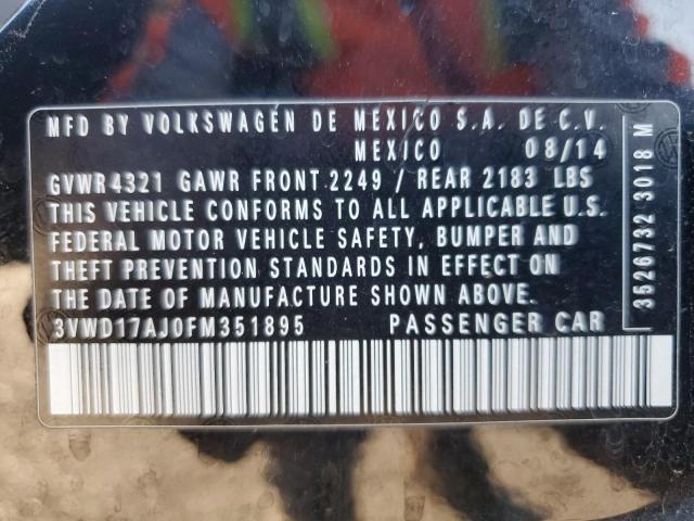 2015 VOLKSWAGEN JETTA SE #3302632018