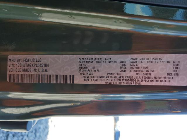 2023 JEEP GLADIATOR 1C6HJTAGXPL545104