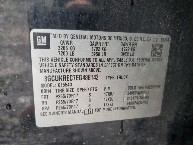 2014 CHEVROLET SILVERADO - 3GCUKREC7EG488143