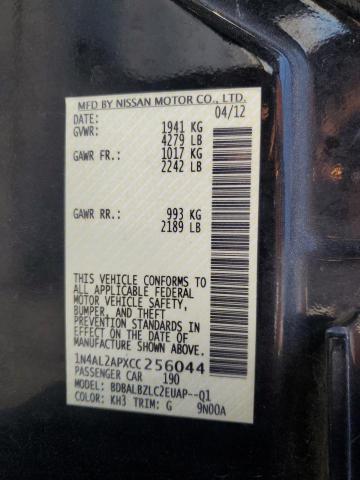 2012 NISSAN ALTIMA BAS - 1N4AL2APXCC256044