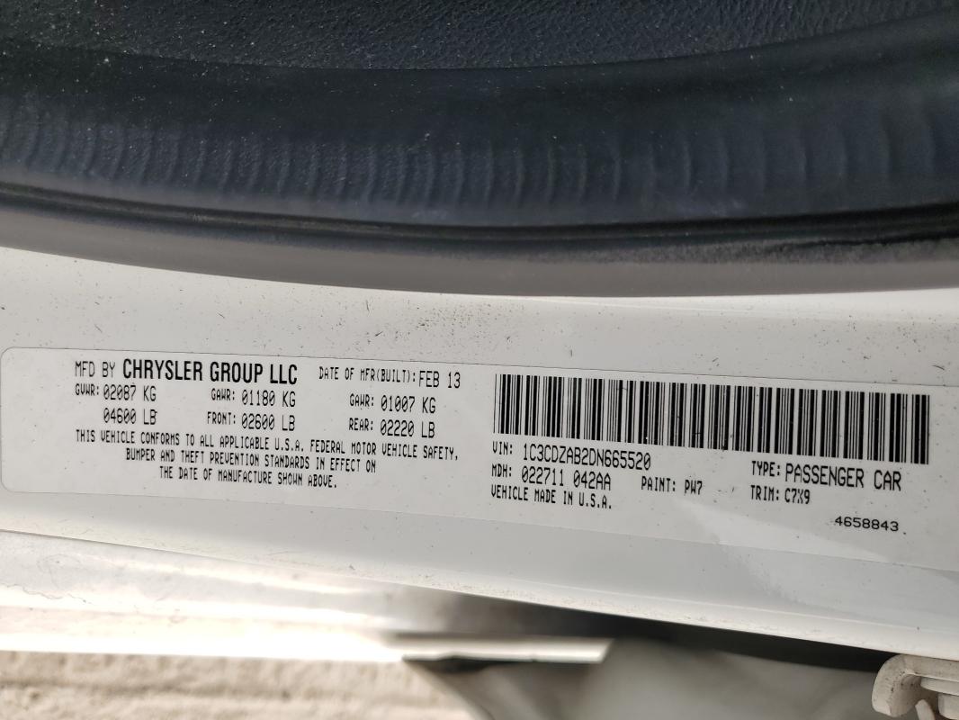 2013 DODGE AVENGER SE - 1C3CDZAB2DN665520