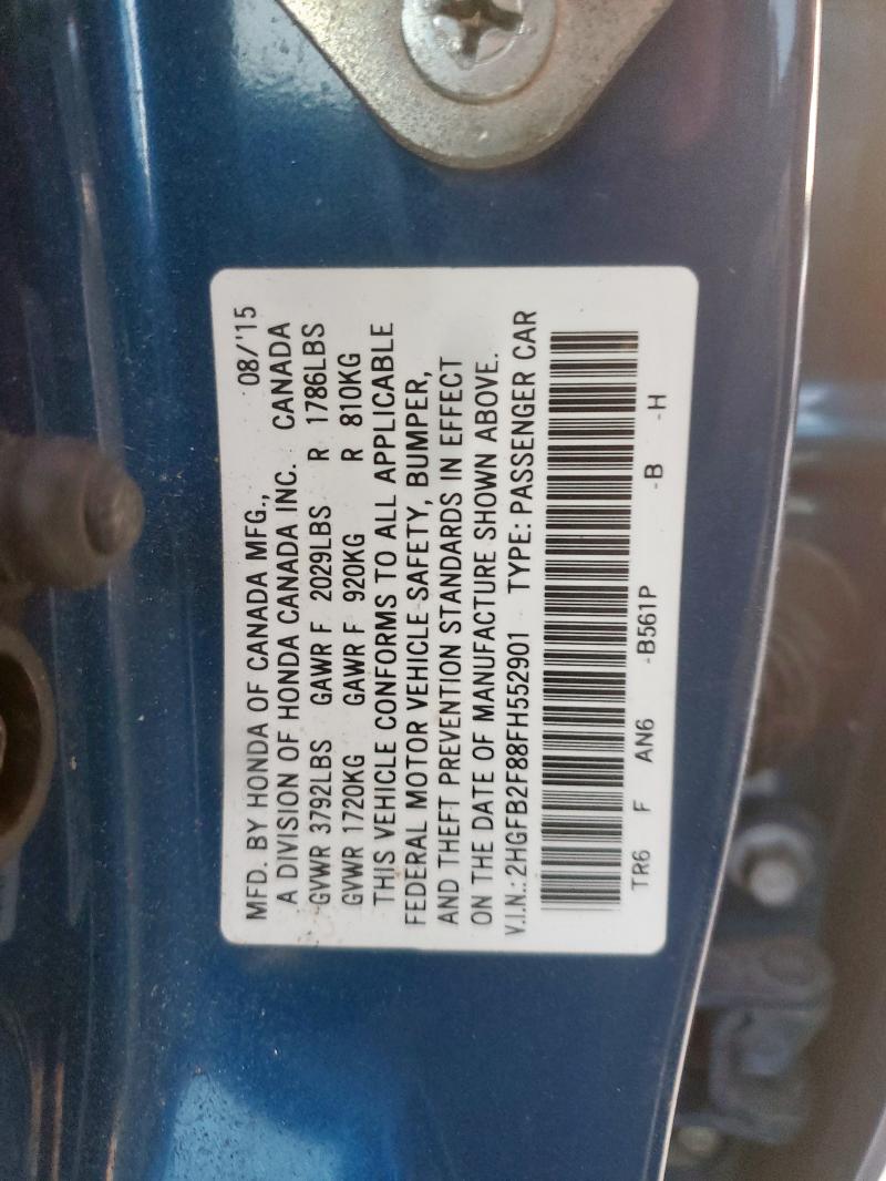 2015 HONDA CIVIC EX - 2HGFB2F88FH552901