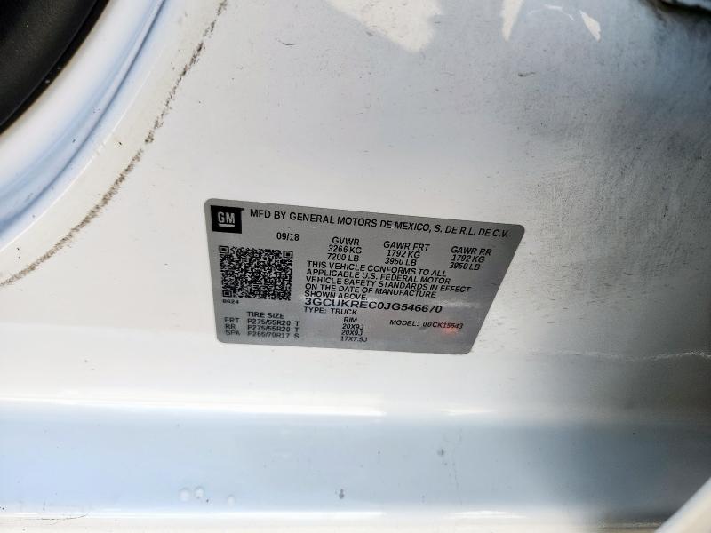 2018 CHEVROLET SILVERADO - 3GCUKREC0JG546670