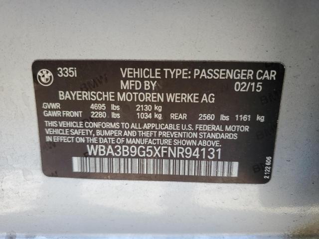2015 BMW 335 XI WBA3B9G5XFNR94131