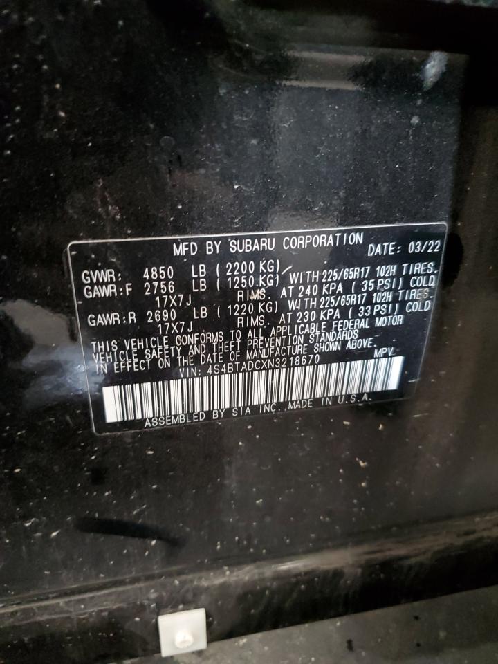 Lot #3311697237 2022 SUBARU OUTBACK PR