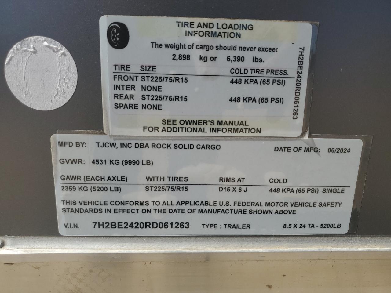 Lot #3271838658 2024 ROCK SOLID UNKNOWN