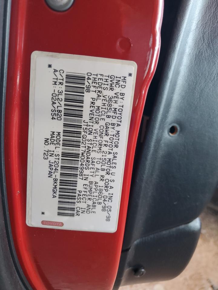 Lot #3310445353 1998 TOYOTA CELICA GT