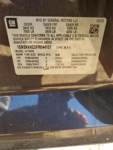2015 CHEVROLET SUBURBAN K1500 LTZ 1GNSKKKC5FR644157