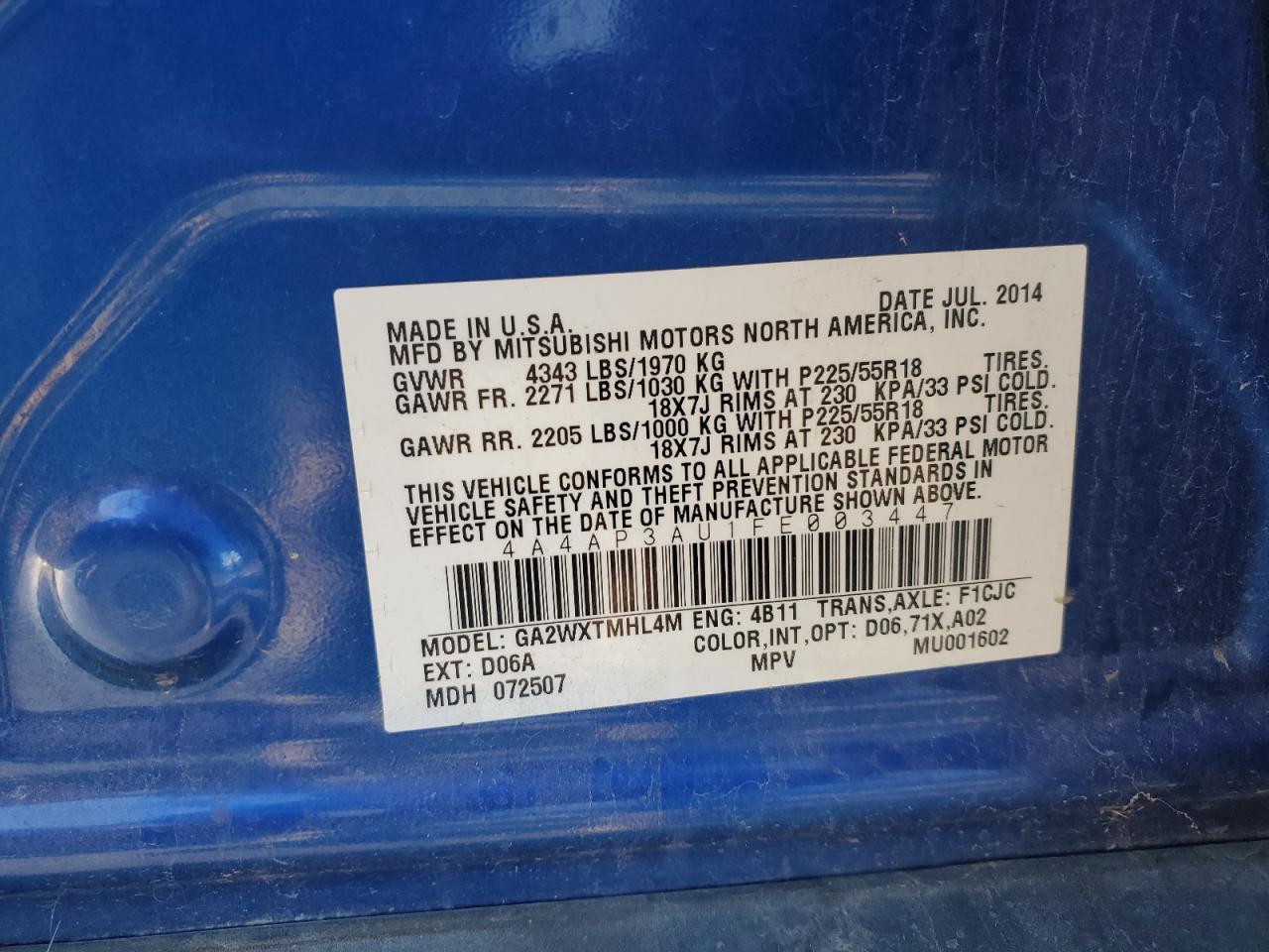 MITSUBISHI OUTLANDER ES