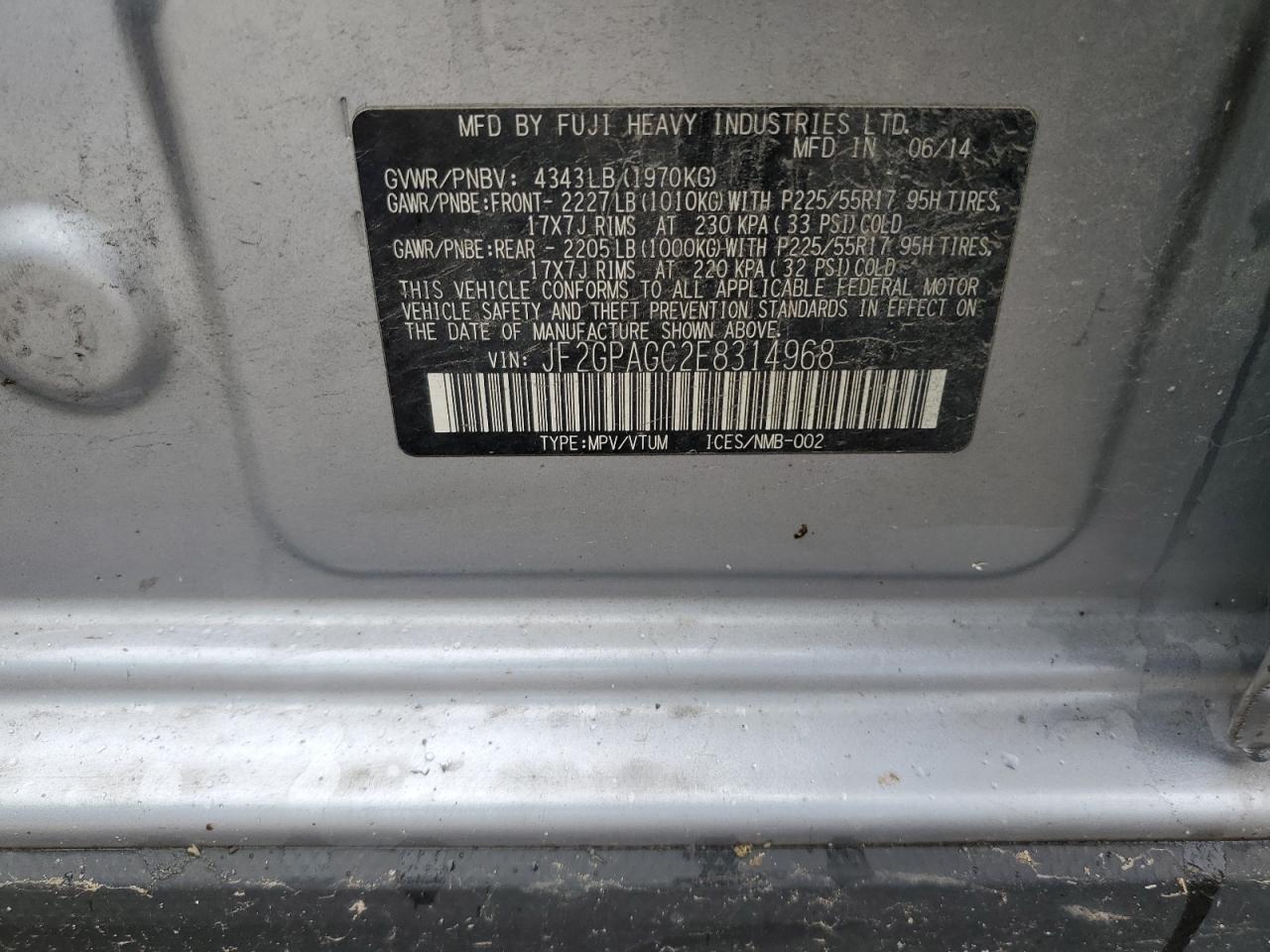 SUBARU XV 2.0 LIMITED