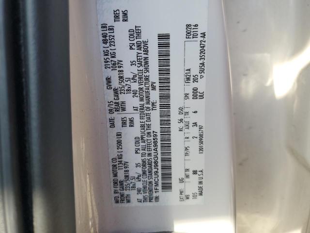 2016 FORD ESCAPE TIT #3293484429