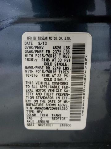 2013 NISSAN ROGUE S - JN8AS5MV2DW664390