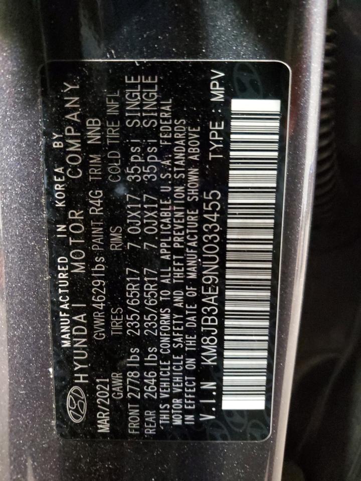 Lot #3301983437 2022 HYUNDAI TUCSON SEL