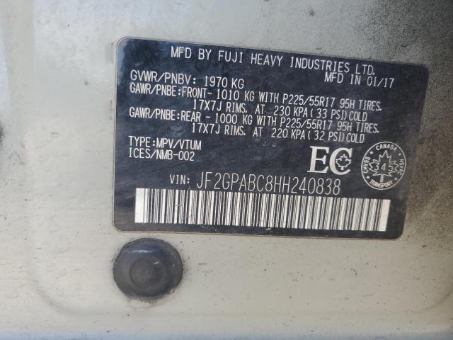 2017 SUBARU CROSSTREK - JF2GPABC8HH240838