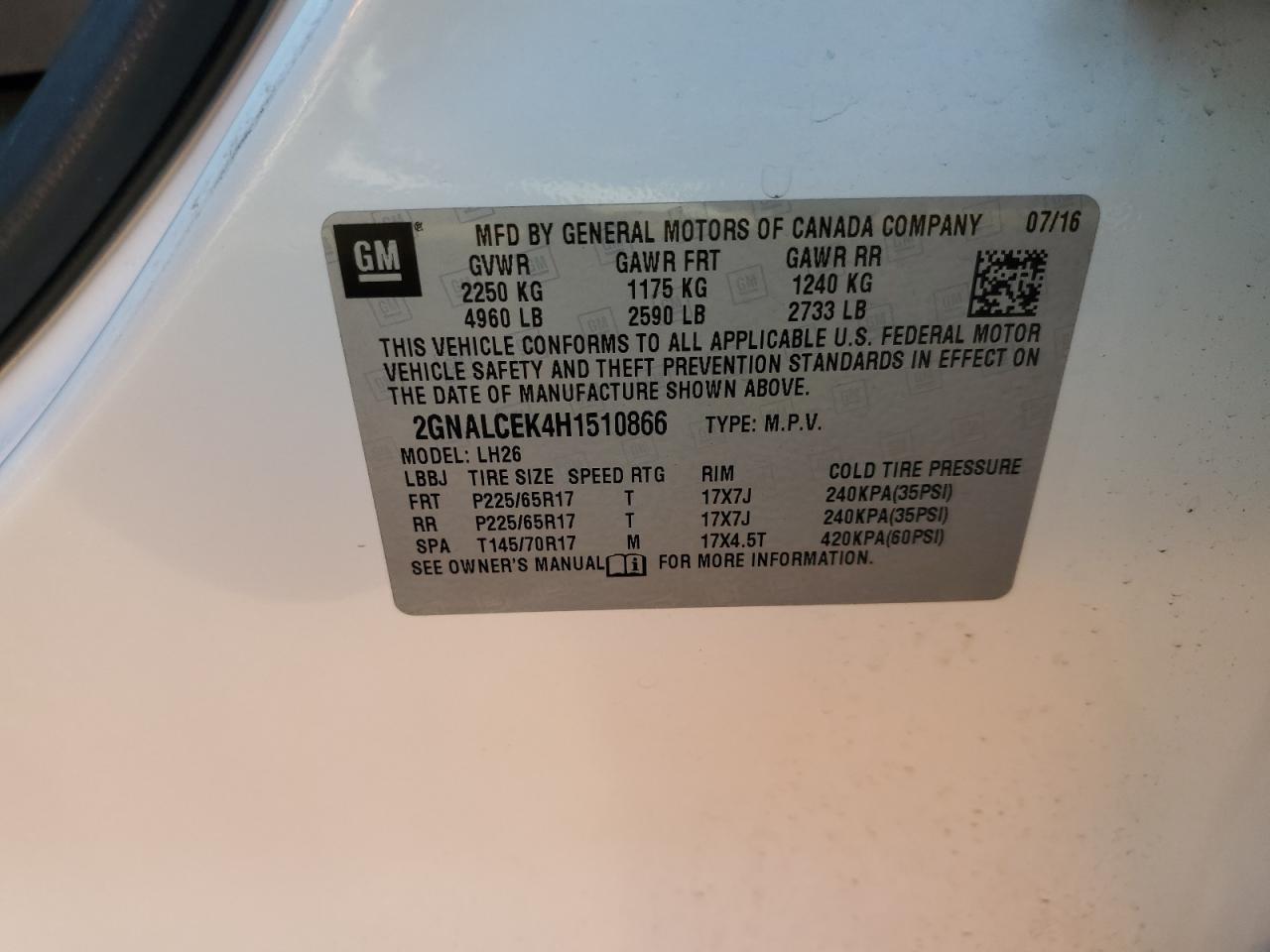 CHEVROLET EQUINOX LT