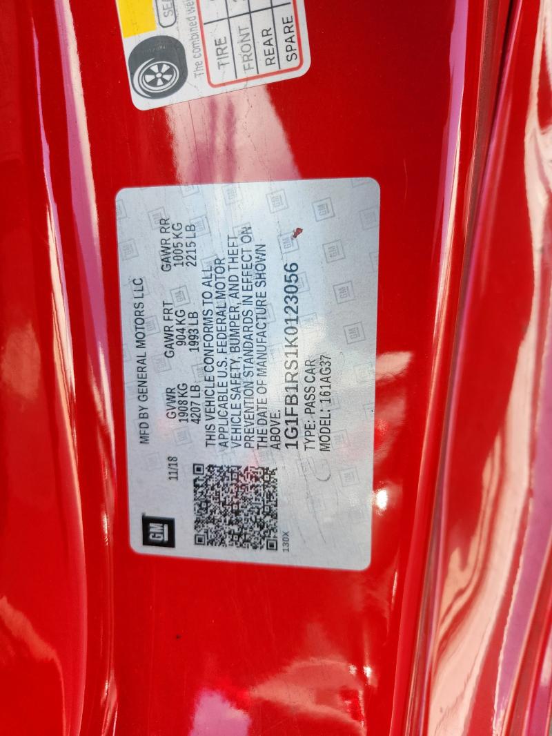 2019 CHEVROLET CAMARO LS - 1G1FB1RS1K0123056