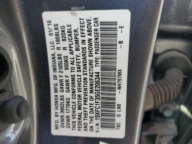 2016 HONDA CIVIC EX - 19XFC1F35GE206344