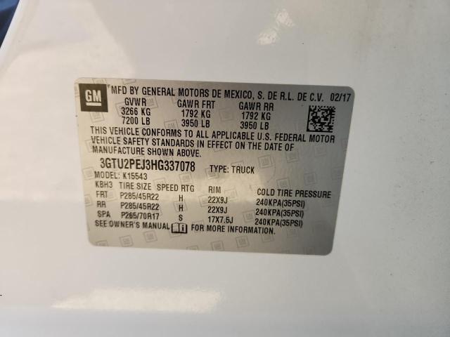 2017 GMC SIERRA K15 3GTU2PEJ3HG337078